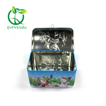 Square christmas tin can for sale