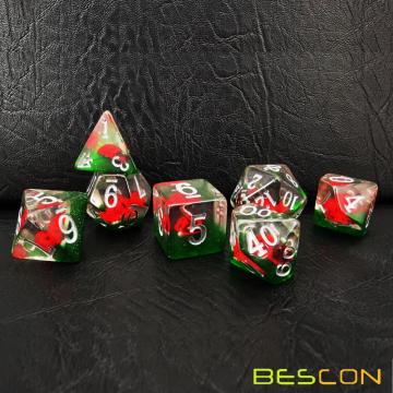 Bescon Red Louderbug RPG Dice Set из 7, новинка божьей коровки многогранны набор игр