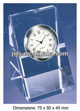 crystal horologium crystal clock for office gift Desktop Souvenir Clock Gift