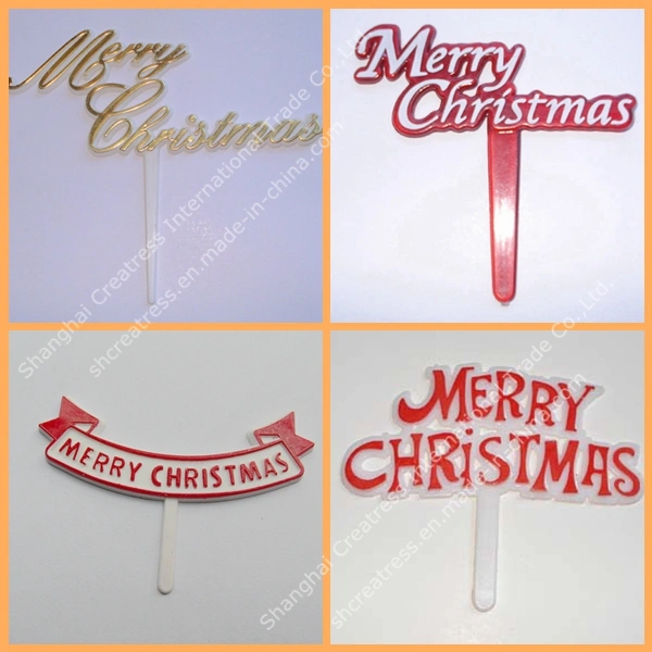 Merry Christmas Plastic Decorative Picks