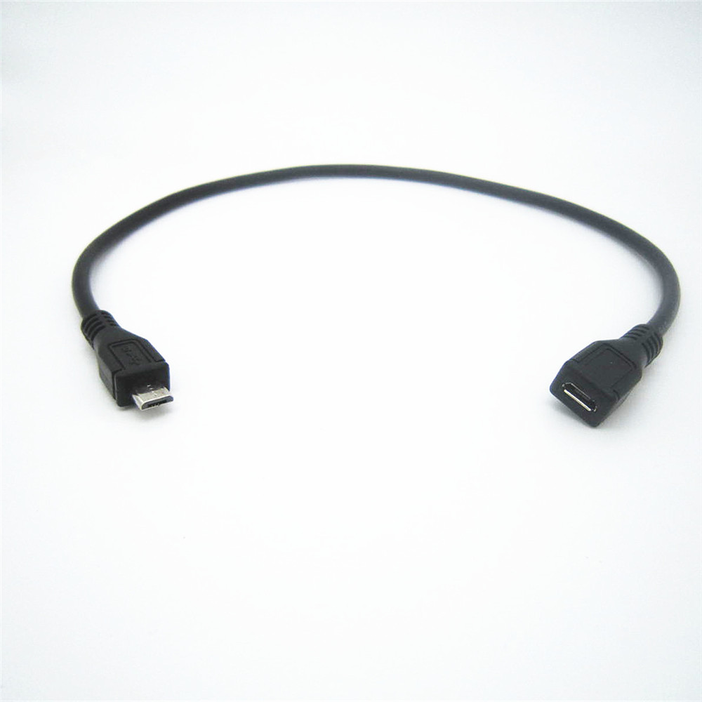 Custom Male to Female Micro B USB 2.0 OTG Extension Cable