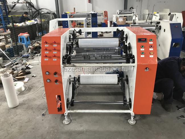 Srtetch film rewinding slitting machine