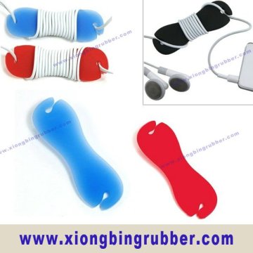 Smart silicone earphone cable cord wrap