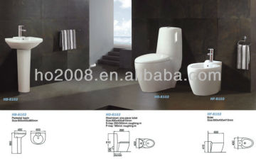 Bathroom Sets Ceramic Sanitary Ware Washdown One-piece Toilet