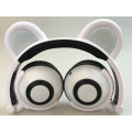 Fones de ouvido do Panda dos desenhos animados Fones de ouvido com fio brilhante