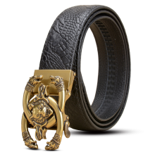 YZDW-0106,factory automatic buckle men's vintage top layer leather belt