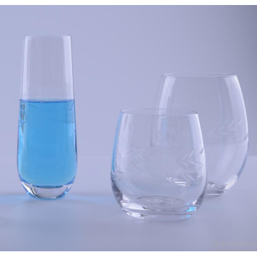 Individuelles graviertes Muster-Wasserglas-Set von 6