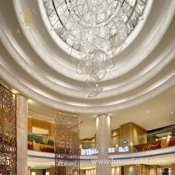 Banquet chandelier hotel project white personality lobby banquet hall clubhouse chandelier