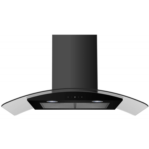 90cm Curved Push Button Chimney Cooker Hood