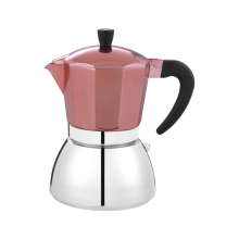 Convenient aluminum+stainless steel coffee pot