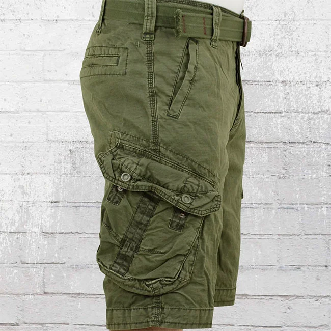 China Clothing Supplier Custom Mens Best Green/Black Cheap Designer Denim Cargo Shorts