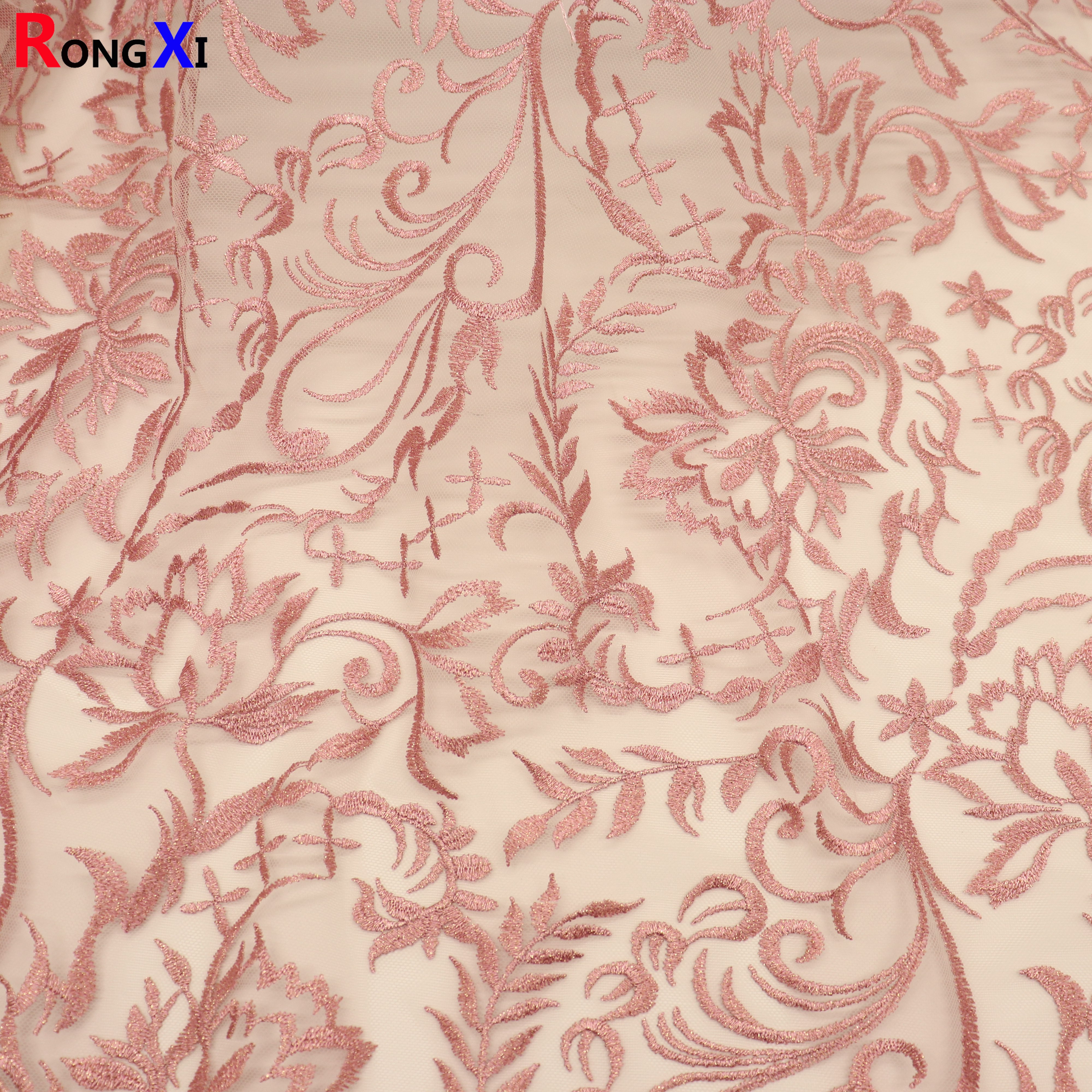 RXF1684 Multifunctional Purple Embroidery Fabric With CE Certificate