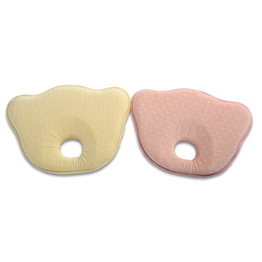 Organic 100% Cotton Protective Sleeping Animal Shape Memory Foam Infant Head Shaping Baby Pillow For Flat Head Syndrome