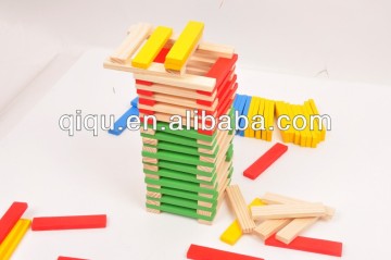 120pcs Colorful Wooden Jenga Blocks Toy