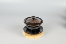 Jizhou kiln wood leaf Tianmu bowl