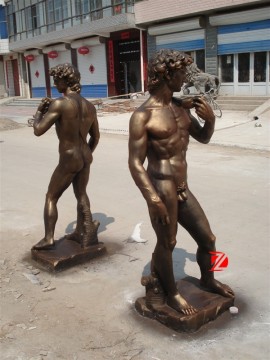 Garden bronze lifesize Davide statue