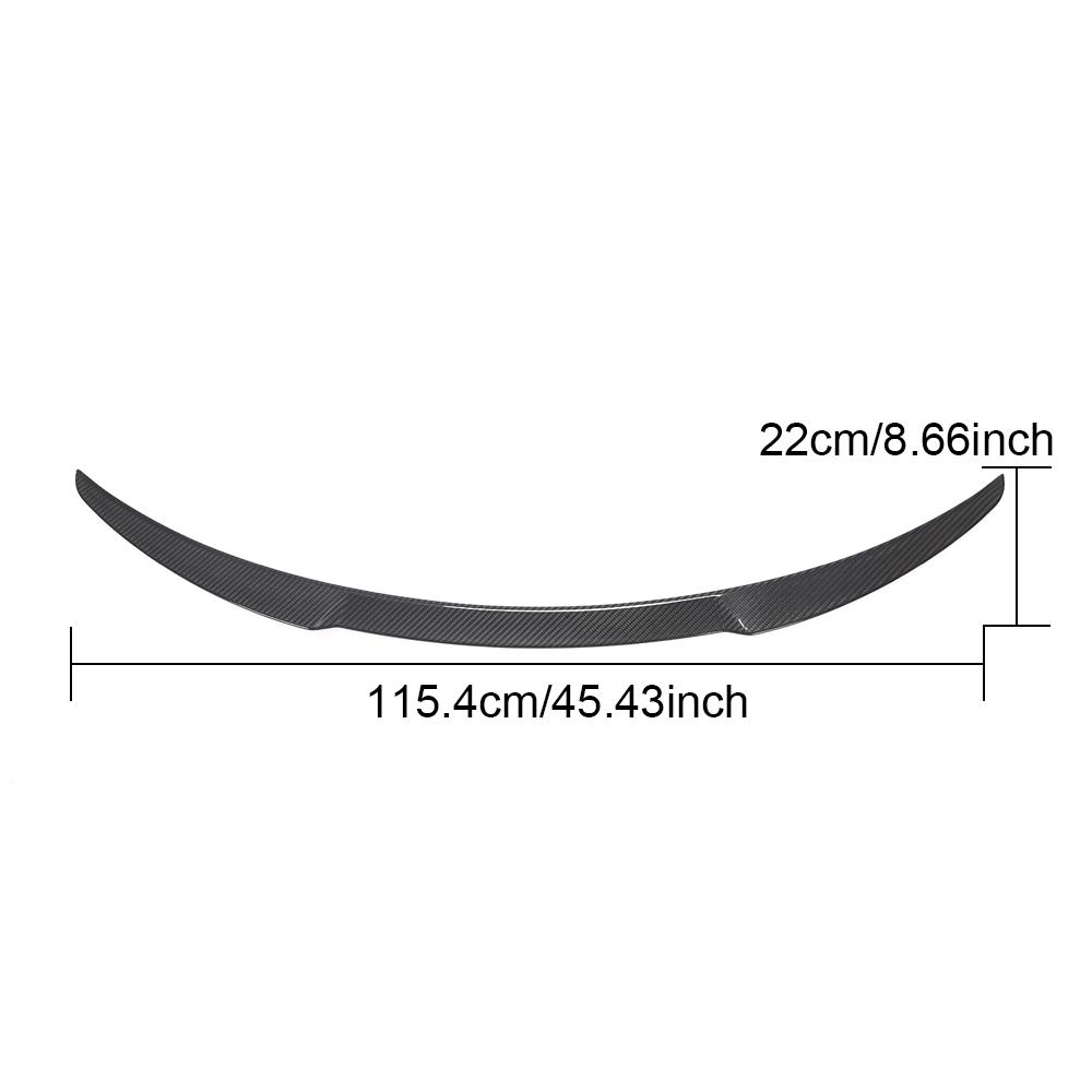 Pre-Preg Dry Carbon Fiber Rear Boot Trunk Spoiler Lip Wing For Tesla Model Y 4-Door 2020 2021