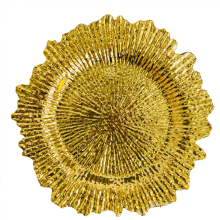 Wholesale Gold Textured High-End Wedding Banquet & Pastry Snack Plates