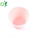 Molde para hornear flexible de muffin de postre de silicona