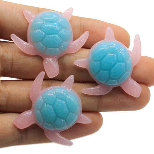 100 Stück Cartoon Cute Turtle Flat Back Resin Cabochons für Kinder Haarschleifen Scrapbooking Diy Verzierungen Dekoration Handwerk