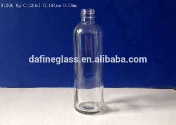 330ml clear glass beverage drinking bottles water bottles juice bottles with screw cap