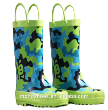 Fancy Design Carton Rubber Rain Boots,Non-slip outsoles rain boots