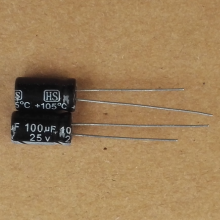Capacitor 6.3V 33uF: Radial Electrolytic Capacitor