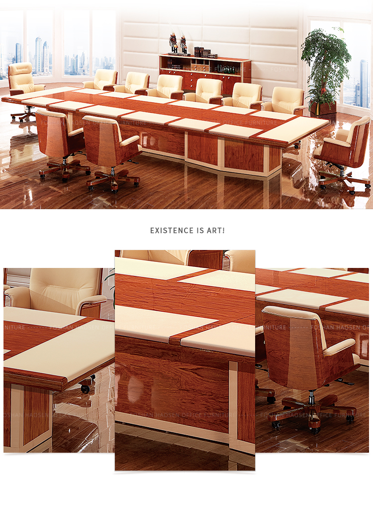 Luxurious Leather upscale Boardroom office LCD raised and lowered conference table