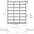 Perspectiva comercial de porta transparente de estrutura de liga de alumínio