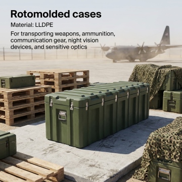 Rotomolded Shipping Heavy Duty Roto-molded Cases Wheeled