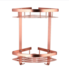Bathroom hotel accessories Aluminum set two layer corner mounted shelves