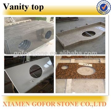 Chinese cheap one piece vanity top bathroom vanity top sink, granite vanity top