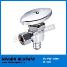 chromed brass angle stop valve with pex connection
