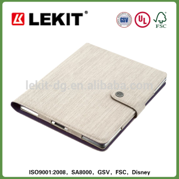 Canvas sleeve for ipad with notepad