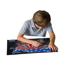 OEM Laminated Travel Scratch Off USA Map with Country Flags Accessories