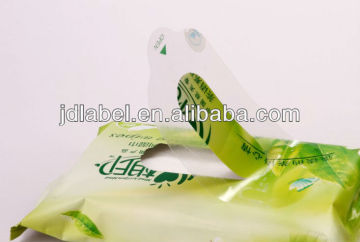 Removeable pp label sticker for wet tissue label