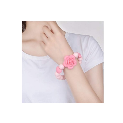 BPA Free Flower Silicone Beads Bracelet dla Baby / Girls