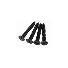 Black slotted countersunk head tapping screws
