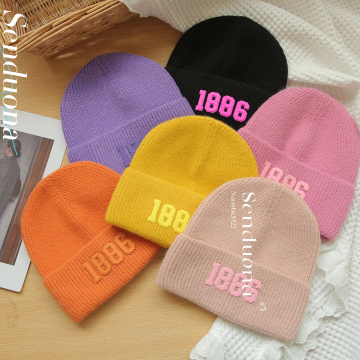 Fall/Winter Knitted Hat - Digital Warm Acrylic Beanie