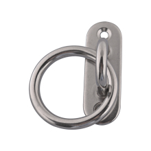 Marine Grade Stainless Steel Eye Plate Boat Pad Eye Oval Eye Plate with Ring 6mm