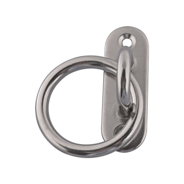 Marine Grade Stainless Steel Eye Plate Boat Pad Eye Oval Eye Plate with Ring 6mm