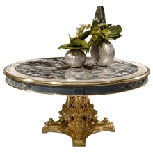 European Style Beautiful Shell Art Inlaid Dining Table Made in China