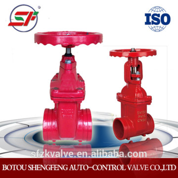 approved gate valve with flange groove end