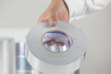 aluminum foil tape with white paper liner