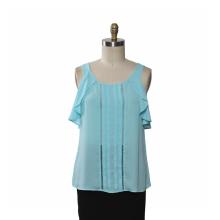 Ladies Chiffon Blouse Ruffle Sleeve