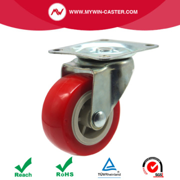 1,5 &quot;Placa superior de revestimento de zinco sem molde de freio no núcleo de PVC + PP (piso plano) Rivet American Type Mini Duty Caster Wheels