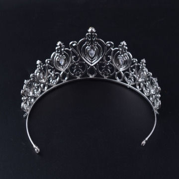 Corona de melocotón múltiple Diamante Aleación Corona Queen