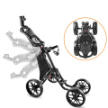 Aluminum 4 Wheel Folding Golf Cart Pull Trolley