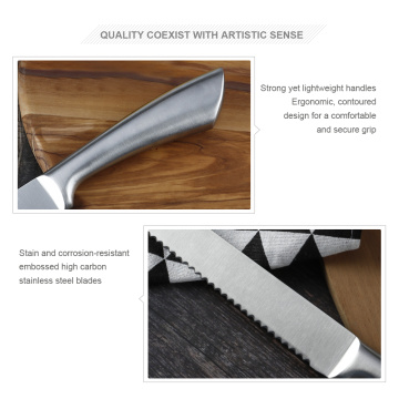 Stainless steel hollow handle bread knife