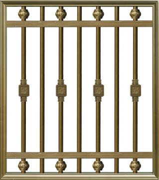 Bronze hammer aluminum window grille